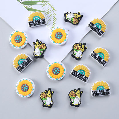 DIY Sunflower dwarf silicone focal bead