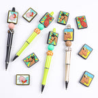 Tarot card themed silicone focal bead