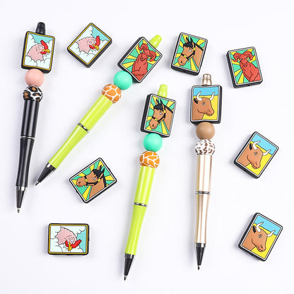 Tarot card themed silicone focal bead