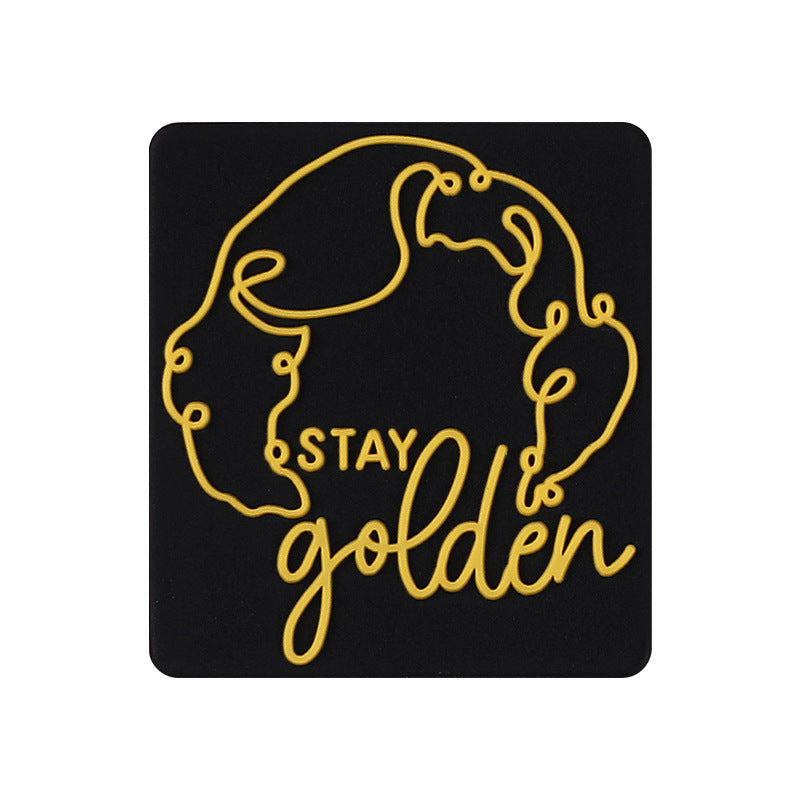 Inscription silicone focal beads