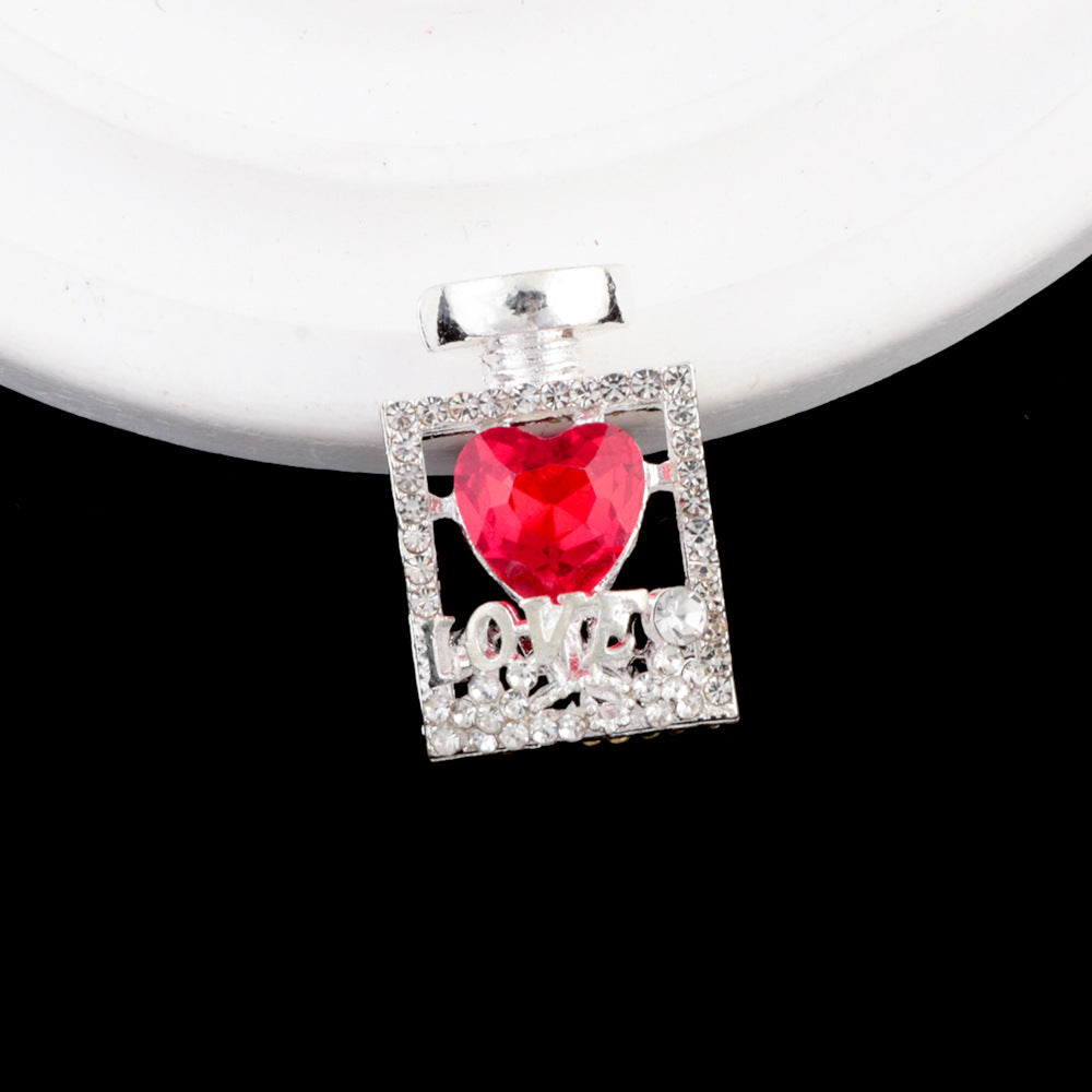 Kimhatter Mini Perfume Bottle Alloy Charm Bead with Straight Hole