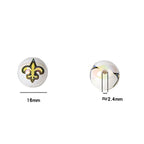 16mm NFL Football Team Beads – Double-Sided Acrylic Round Beads for Game Day Jewelry & Crafts