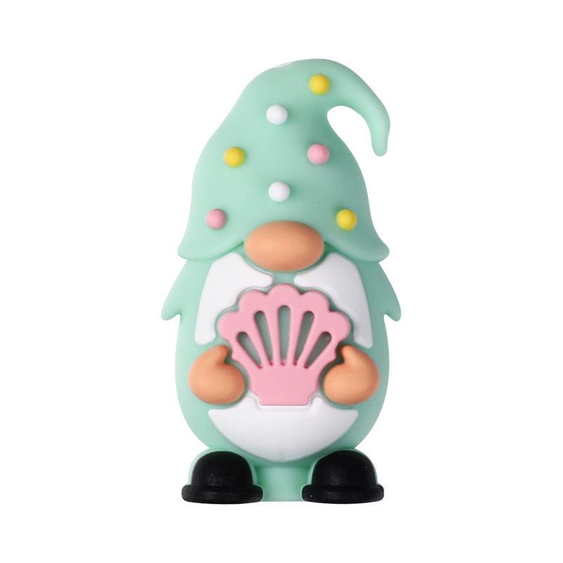 Summer 3D Cartoon Gnome silicone bead
