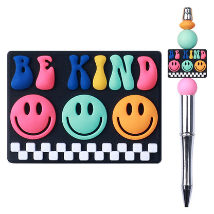 3D Cartoon butterfly & rainbow silicone focal bead