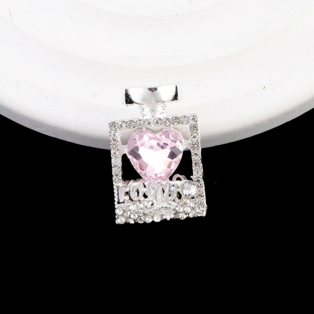 Kimhatter Mini Perfume Bottle Alloy Charm Bead with Straight Hole
