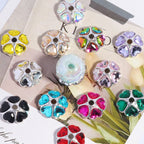 Alloy Rhinestone Flower Spacer Beads