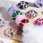 Alloy Rhinestone Flower Spacer Beads
