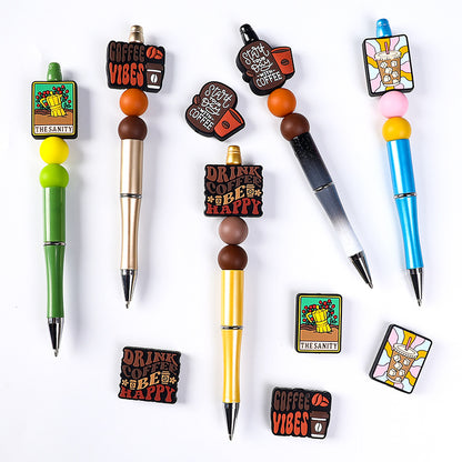 DIY Coffee letter silicone focal bead