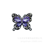 Single-Sided Alloy Rhinestone Butterfly Charm