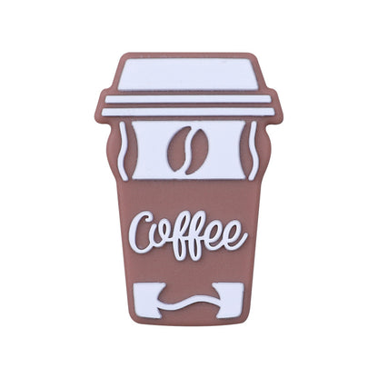 DIY Coffee letter silicone focal bead