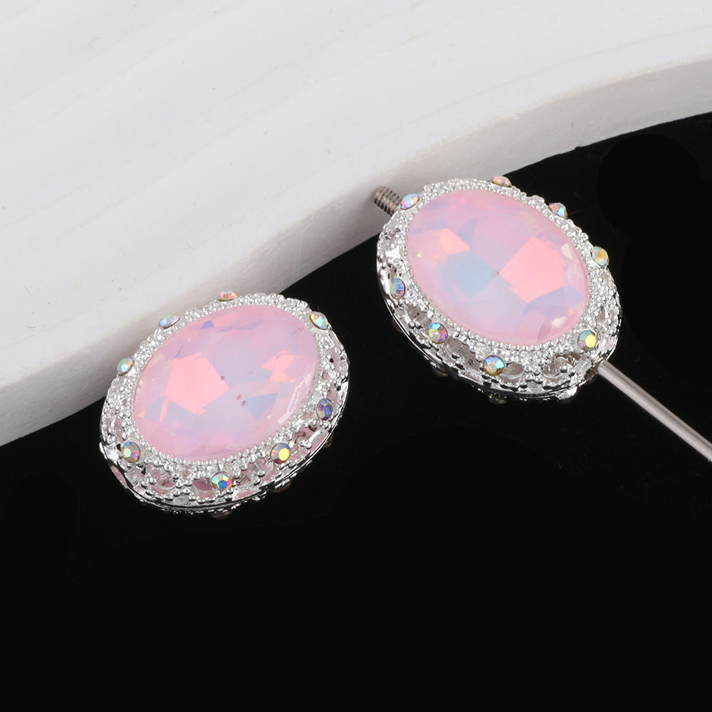 2mm Hole Silver Mocha Alloy Beads for Pen Making (Oval/Heart Shape)