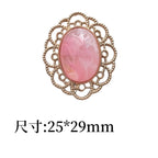 Cloud Fantasy Series Rhombus Alloy Charm with Lace Edge