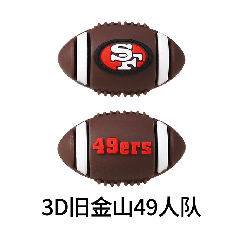 NFL Football 3D Silicone DIY Beads