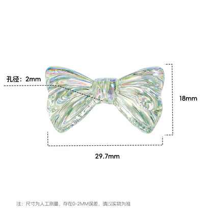 海家马贝透明直孔蝴蝶结串珠diy散珠子饰品手机链钥匙扣配件批发