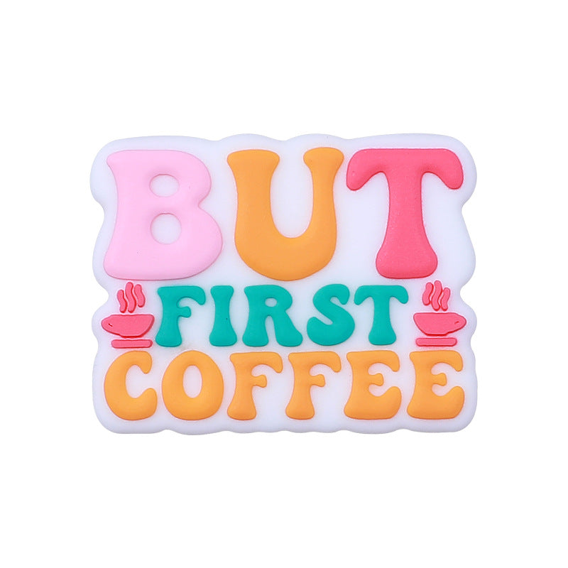 Coffee gum silicone focal beads