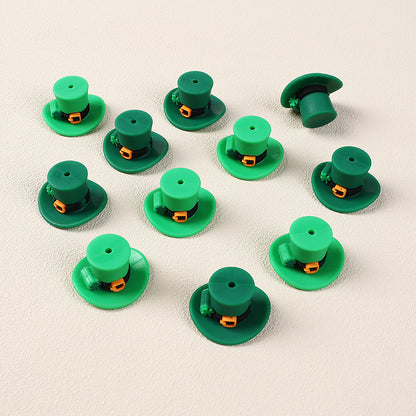 Green Hat silicone focal beads