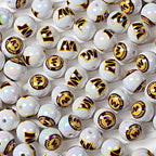 16mm NFL Football Team Beads – Double-Sided Acrylic Round Beads for Game Day Jewelry & Crafts