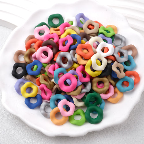 100pcs/bag Mix Spacer Beads & Wavy Spacer Beads & Flat Disk Beads - 12mm & 16mm