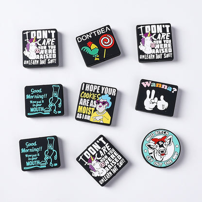 Quirky epoxy letter silicone focal bead