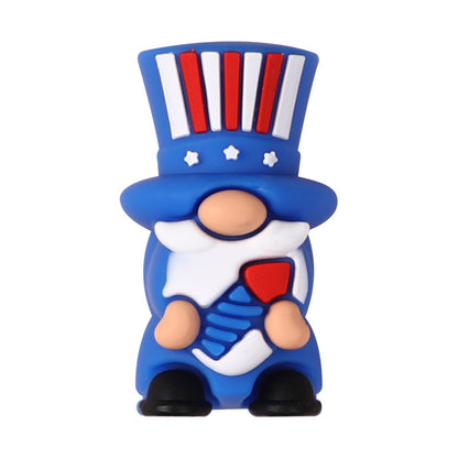 USA Independence day - 3D gnome silicone bead
