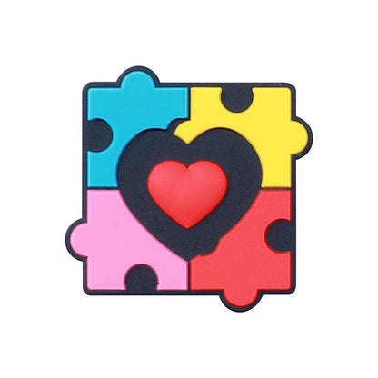 DIY Autism awareness silicone focal beads