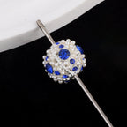 Kimhatter Nepal Heavy-Duty Alloy Pumpkin Bead with Rhinestones & Diamond Ball