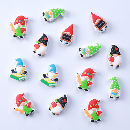 Cartoon gnome graduation series silicone focal beads
