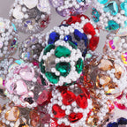 Rhinestone Heart Luxury Pearl Diamond Ball Bead