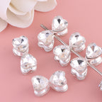 Heavy-Duty Alloy Bowtie Double-Sided Heart with Zircon Stones