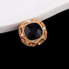 Kimhatter Silver Small Square Rhinestone Alloy Diamond Ball Bead
