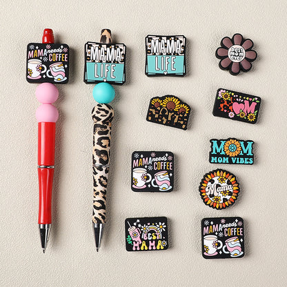 MAMA themed silicone focal beads