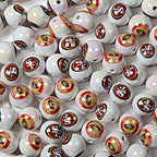 16mm NFL Football Team Beads – Double-Sided Acrylic Round Beads for Game Day Jewelry & Crafts