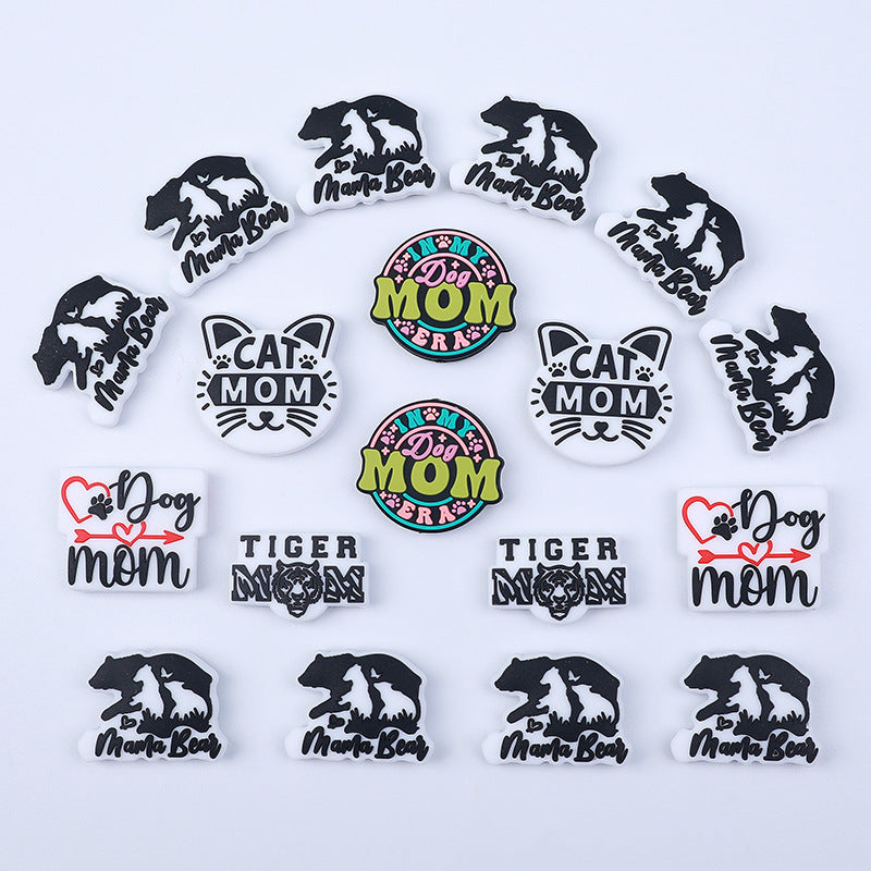 DIY Mom series silicone focal beads