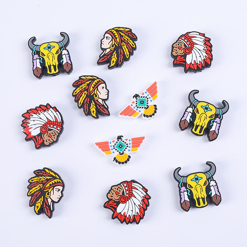 Bull head silicone focal bead