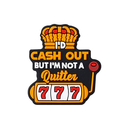 Cartoon lucky card silicone focal beads