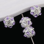 Kimhatter Alloy 6-Eye Diamond Ball Bead with Straight Hole