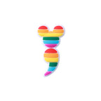 3D Cartoon butterfly & rainbow silicone focal bead