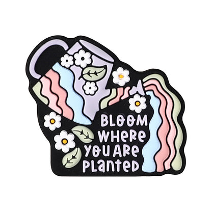 English letter inscription silicone focal bead