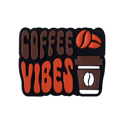 DIY Coffee letter silicone focal bead