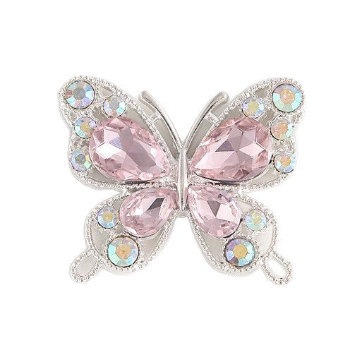 Single-Sided Alloy Rhinestone Butterfly Charm