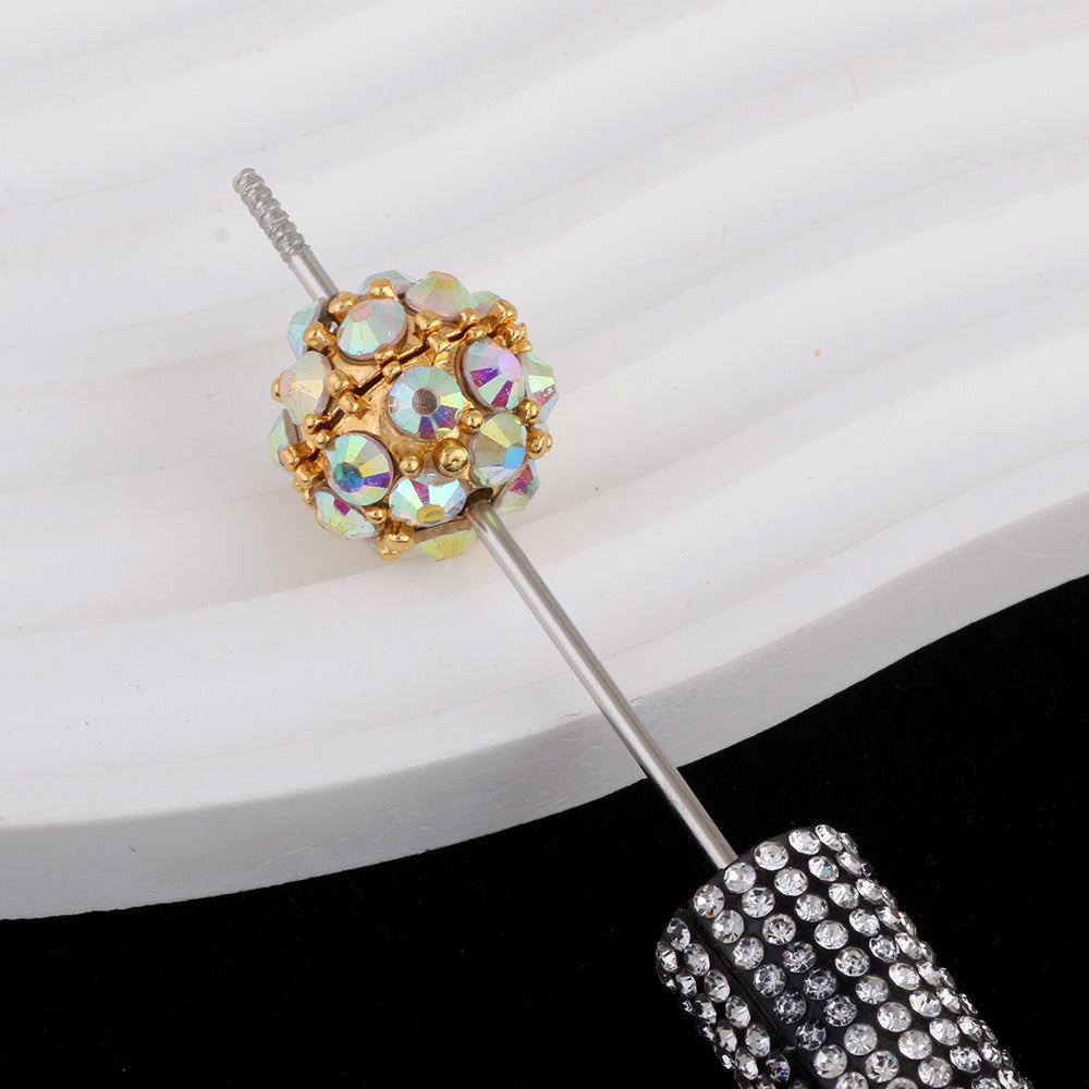Colored Crystal Glass Alloy Beads with Straight Hole