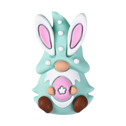 Easter 3D silicone beads, cartoon rabbit, three-dimensional gnome silicone bead accessories