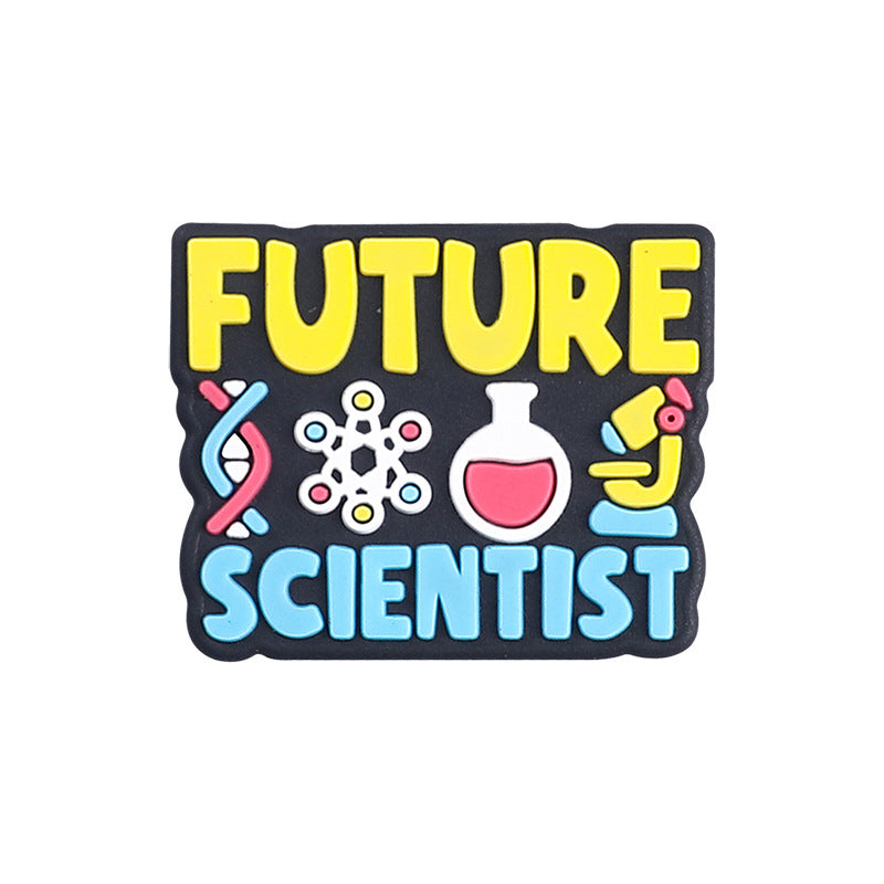 English letter inspirational silicone focal beads