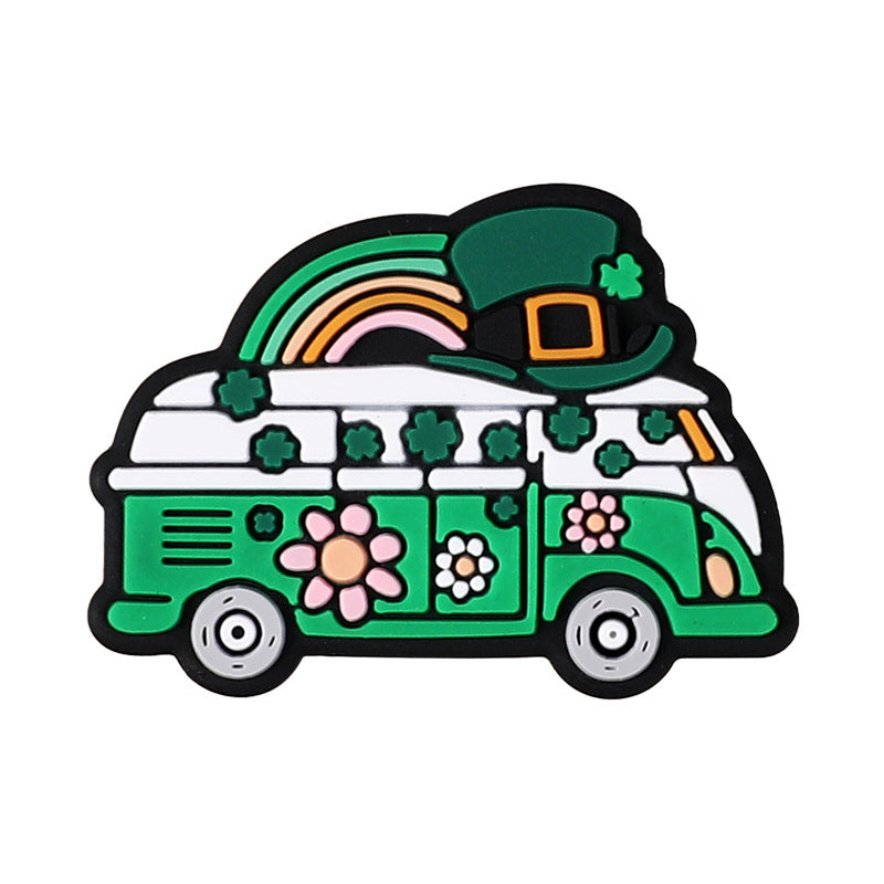 St. Patrick's day silicone focal beads