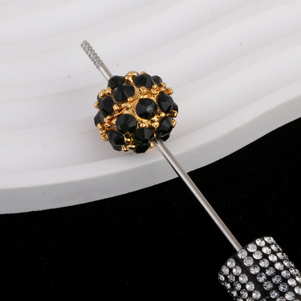 Colored Crystal Glass Alloy Beads with Straight Hole