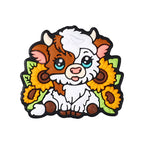 Cartoon Sunflower bee, cow silicone focal bead