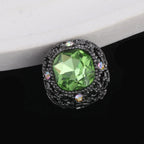 Kimhatter Silver Small Square Rhinestone Alloy Diamond Ball Bead