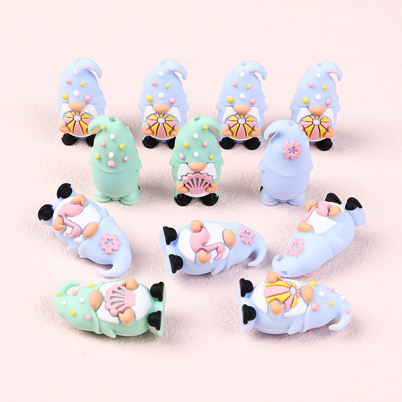 Summer 3D Cartoon Gnome silicone bead