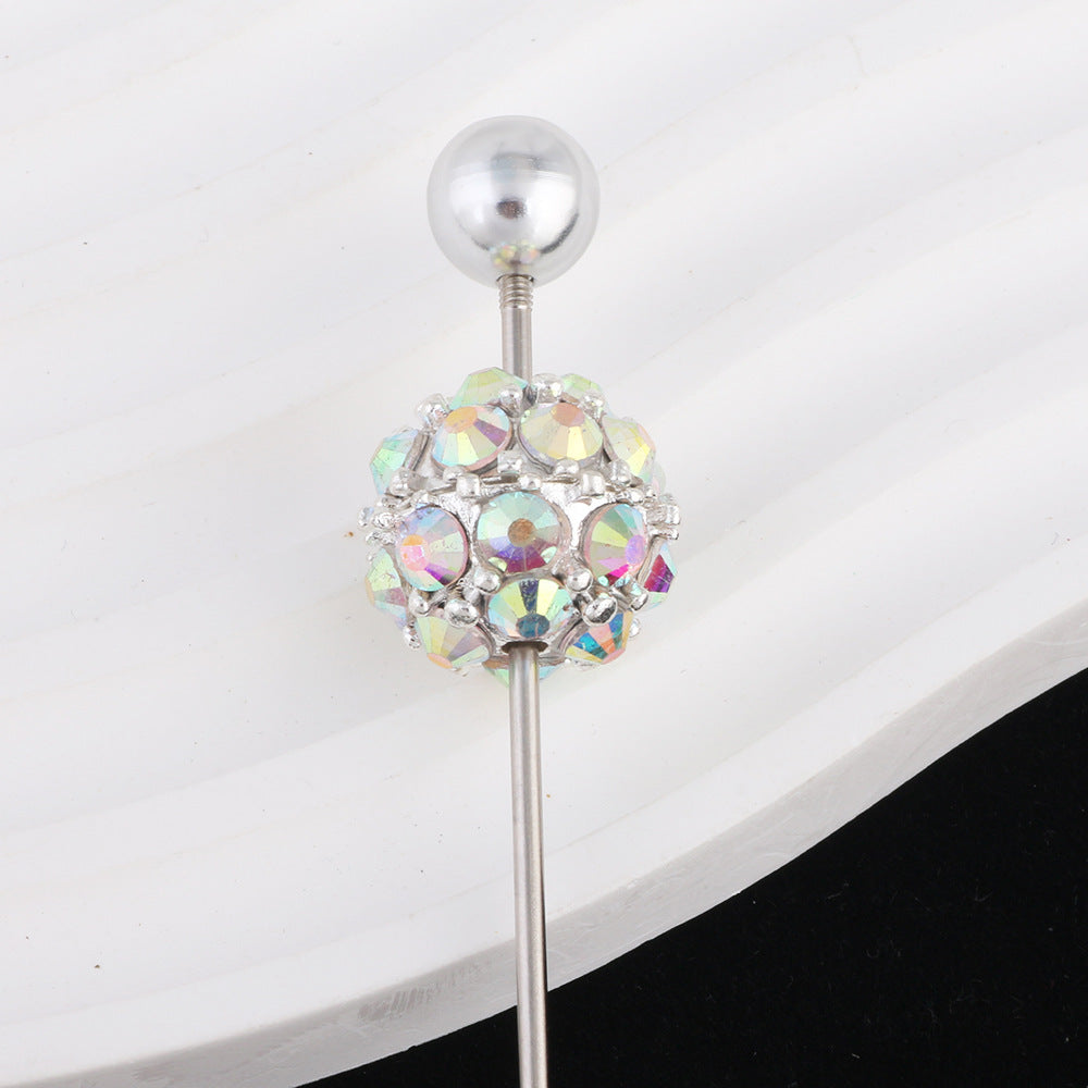 Colored Crystal Glass Alloy Beads with Straight Hole