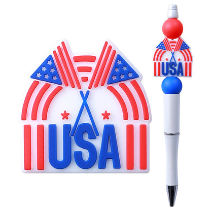 USA Independence day animal themed silicone focal beads
